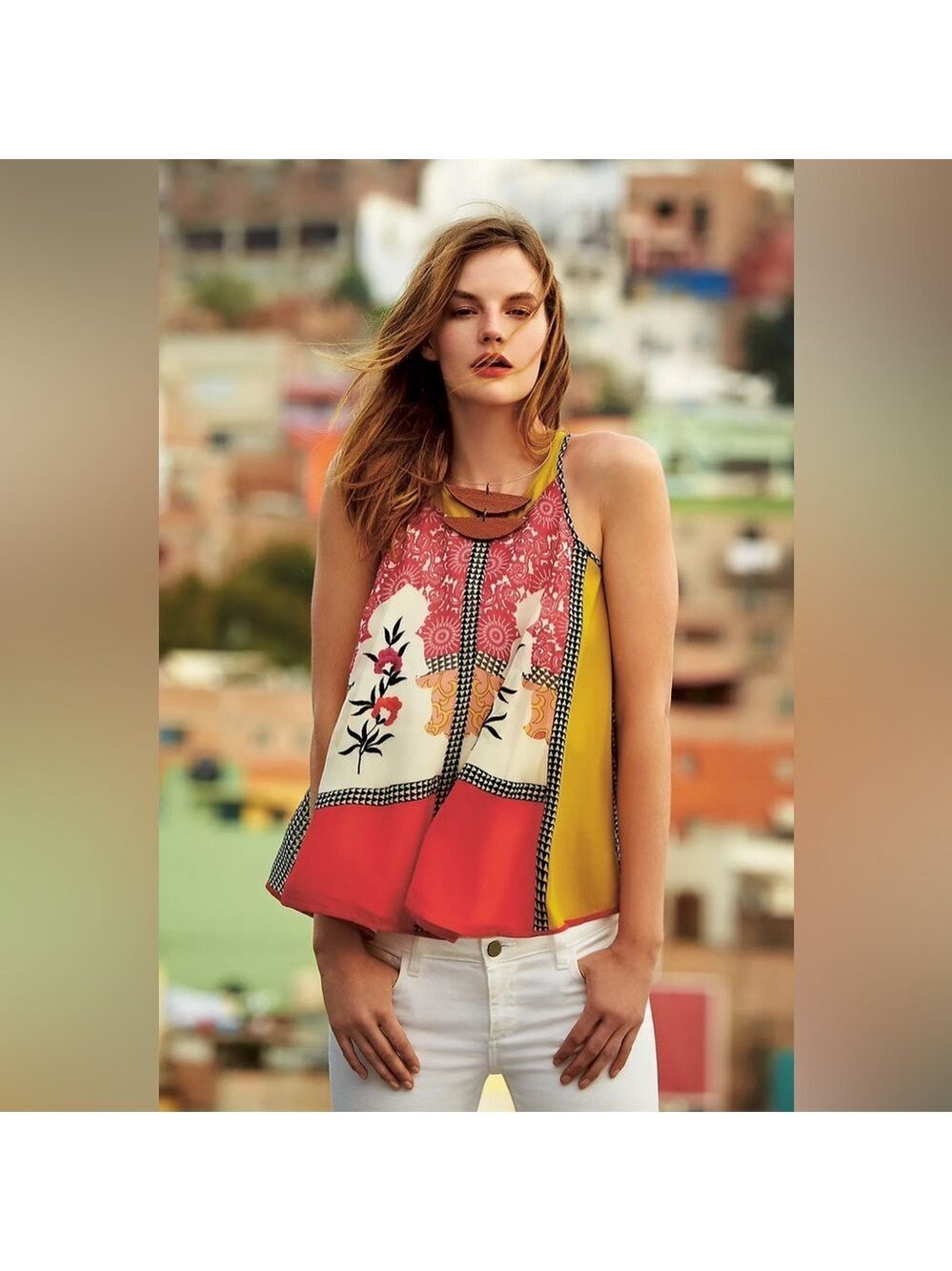 Anthropologie Vineet Bahl Jardin Swing Tank - Size XS